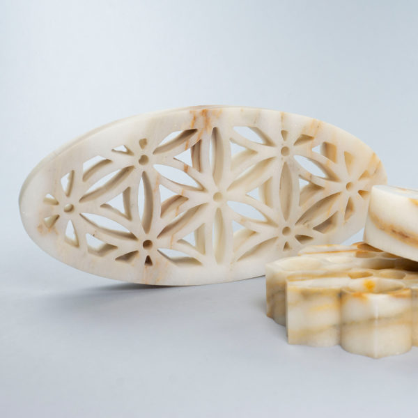 OZYRYS SOAP DISH CALACATTA YELLOW