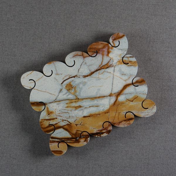 SMALL WAVE TRAY GIALLO DI SIENA