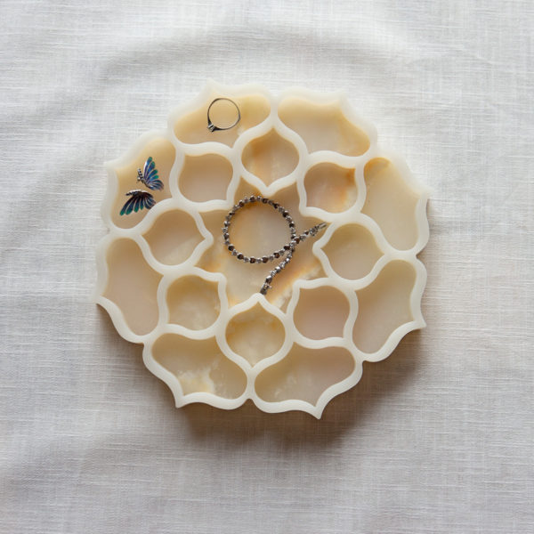 LARGE JEWELLERY TRAY WHITE ONYX