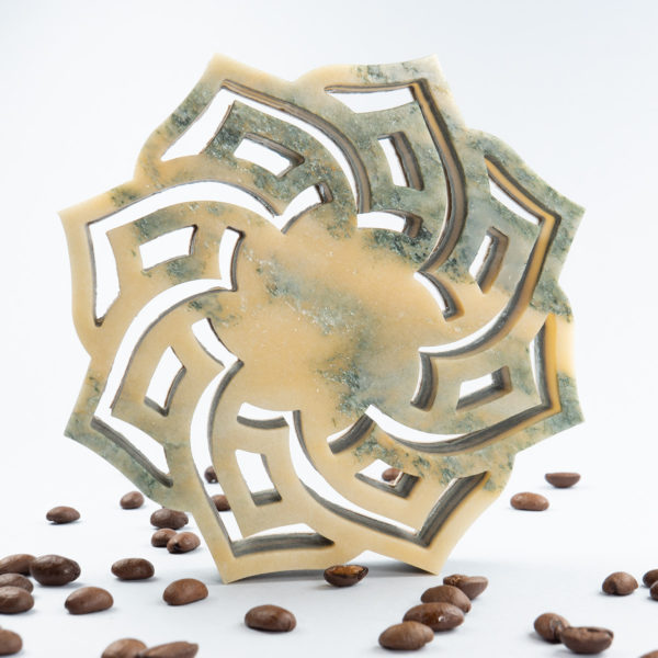 MOROCCO TRAY CALACATTA YELLOW-GREEN