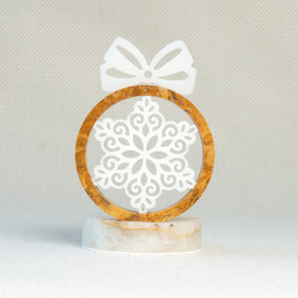 DECORATIVE CANDLE HOLDER SNOWFLAKE