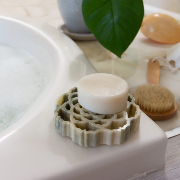GINKGO SOAP DISH CALACATTA YELLOW-GREEN - Image 3