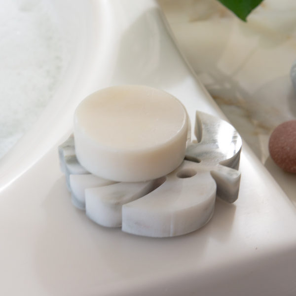 MONSTERA SOAP DISH CALACATTA YELLOW-GREEN - Image 2